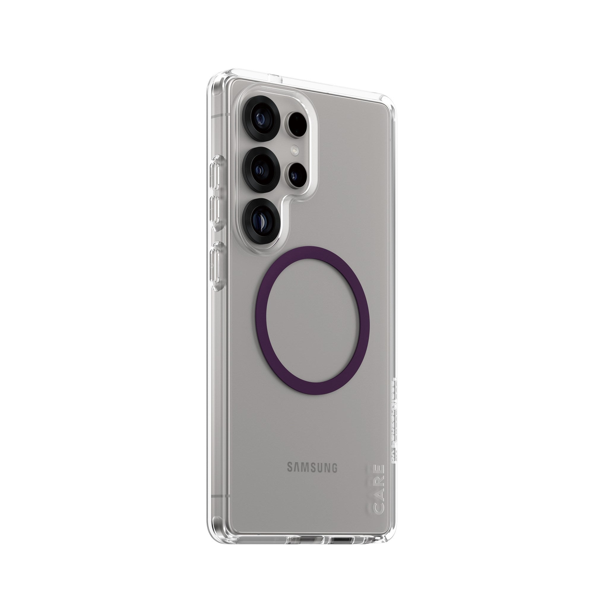 CARE by PanzerGlass® Flagship Case Transparent Urban Combat m. Plum Purple Qi Compatible Samsung Galaxy S25 Ultra